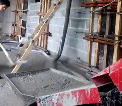 二次结构浇筑泵视频